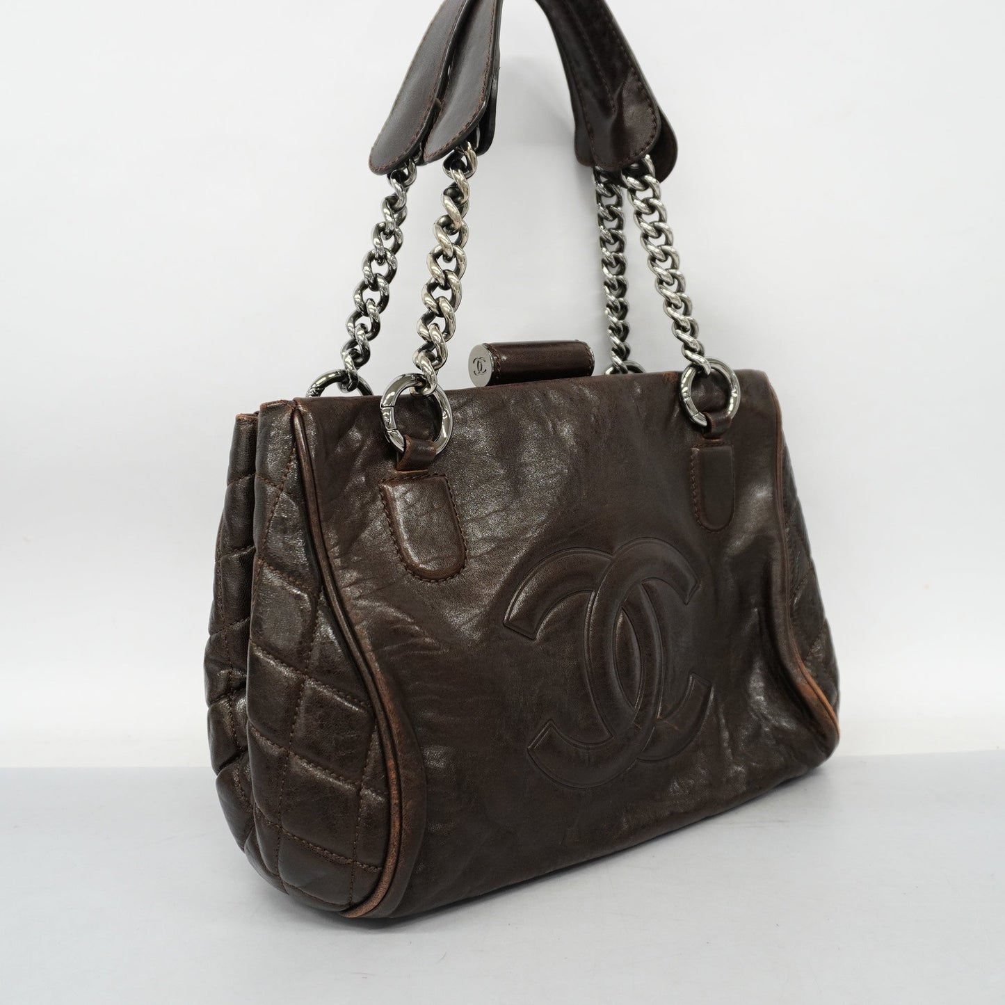 Luxury Chanel  Women's Leather Shoulder Bag Brown