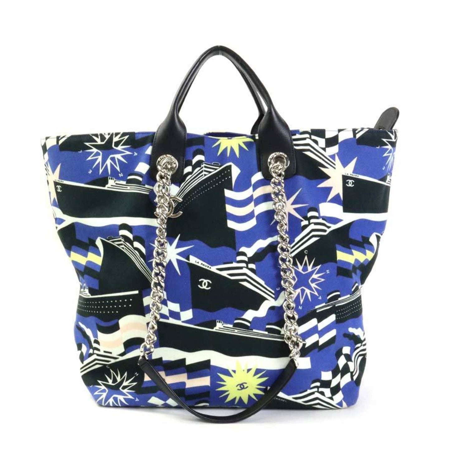 Luxury Chanel Handbag Shoulder Bag 2019 Cruise Collection Canvas Blue Multicolor Ladies
