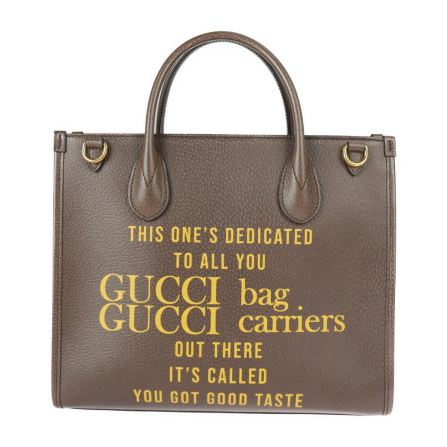 Luxury Gucci 100th Anniversary Tote Bag 680956 Leather Brown Multicolor 2WAY Handbag Shoulder