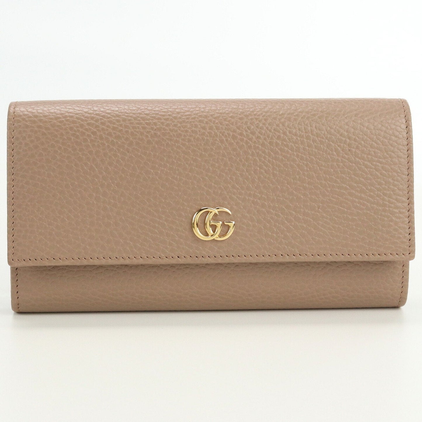 Luxury Gucci Double G Continental GG Marmont 456116 Long wallet with two fold coin purse leather ladies