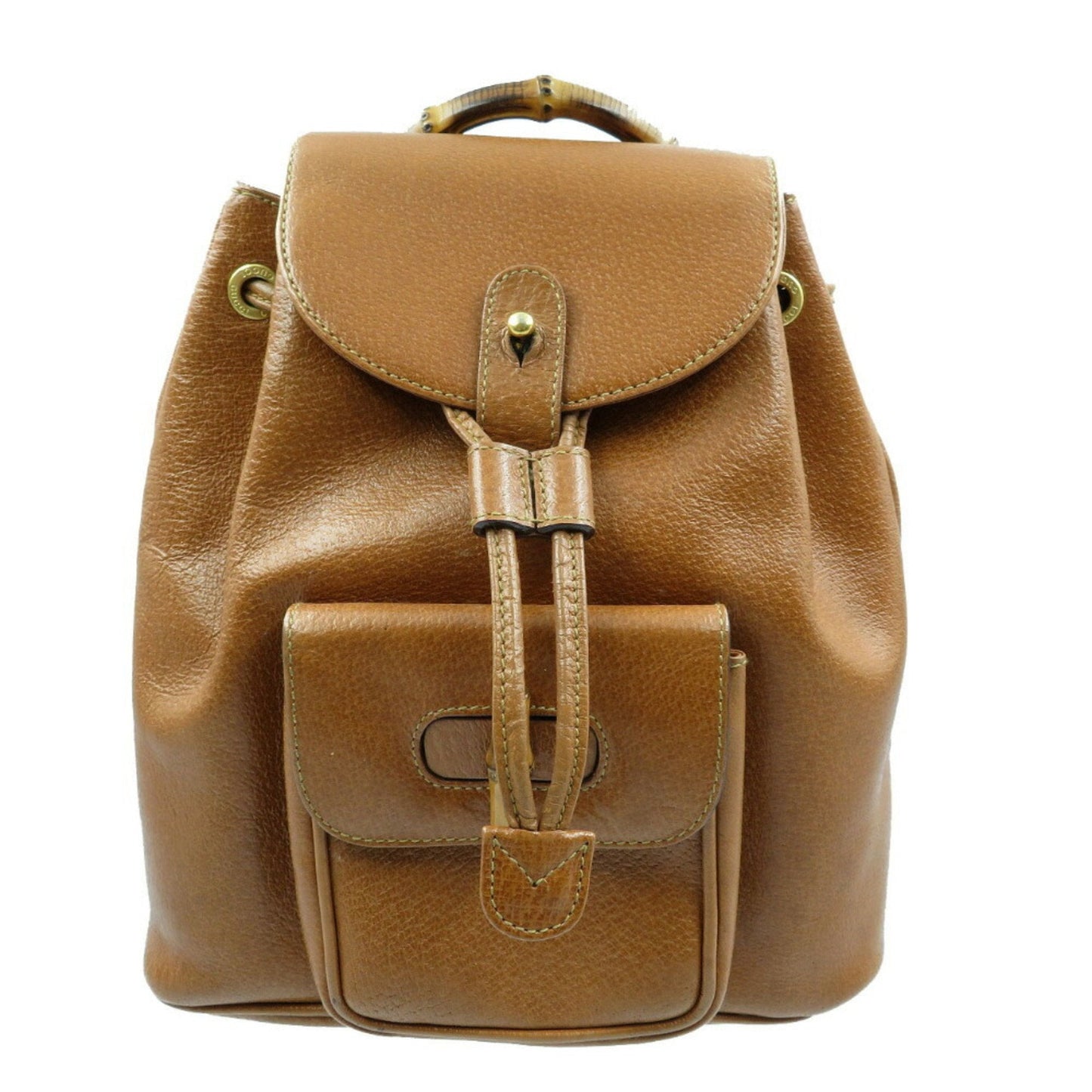 Luxury Gucci Bamboo Leather Brown 03 2265 0030 Mini Rucksack Backpack Bag 0045 GUCCI