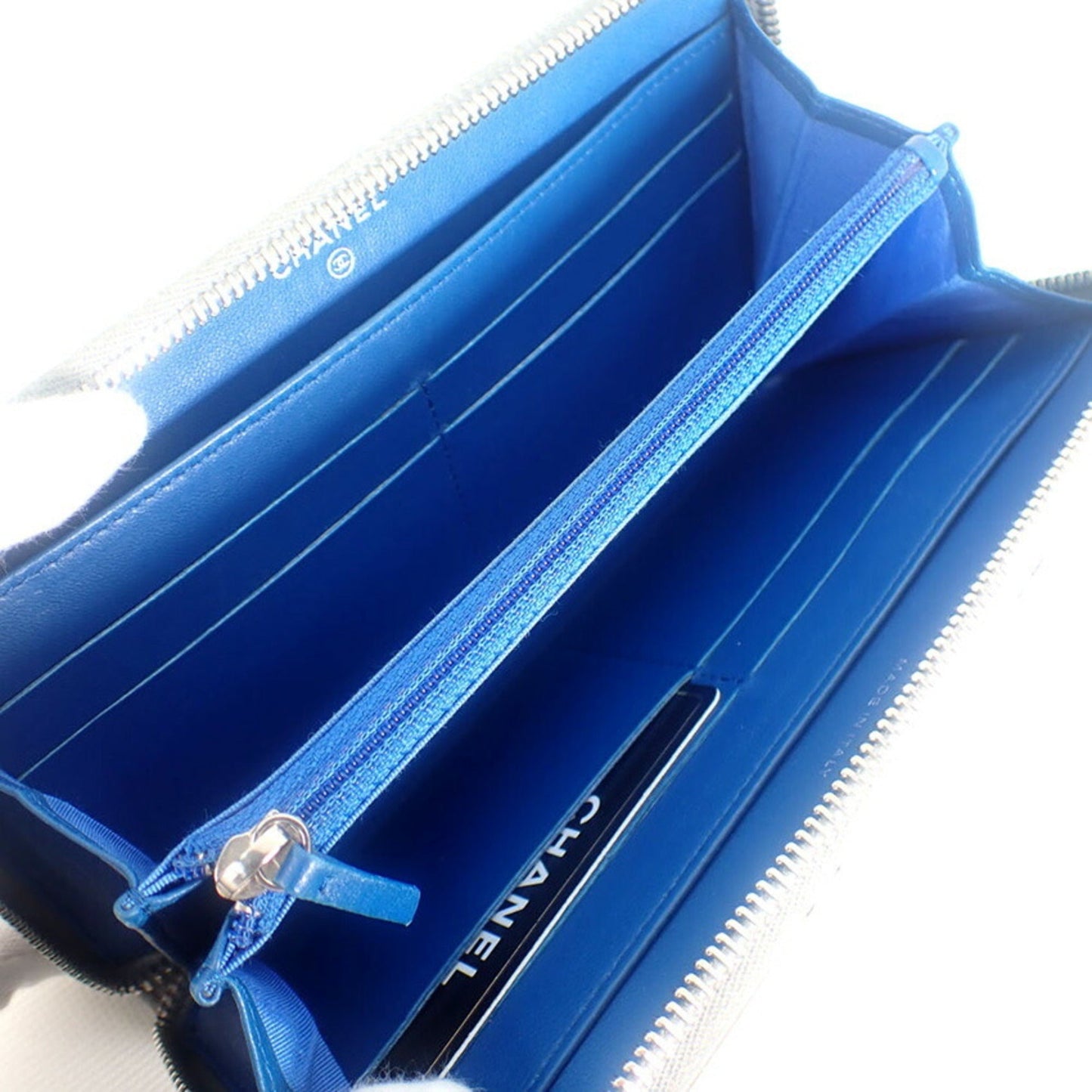 Luxury Chanel Cambon matelasse here mark computer pattern circuit board long wallet