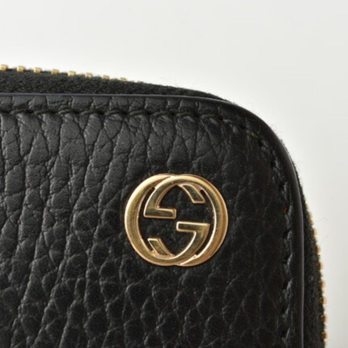Luxury Gucci Wallet Luxury Gucci Long / Petit Marmont Leather Black Round 509644