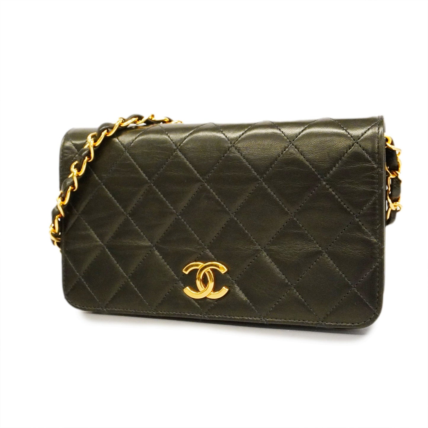 Luxury Chanel  Matelasse Chain Shoulder Women's Leather Shoulder Bag Black