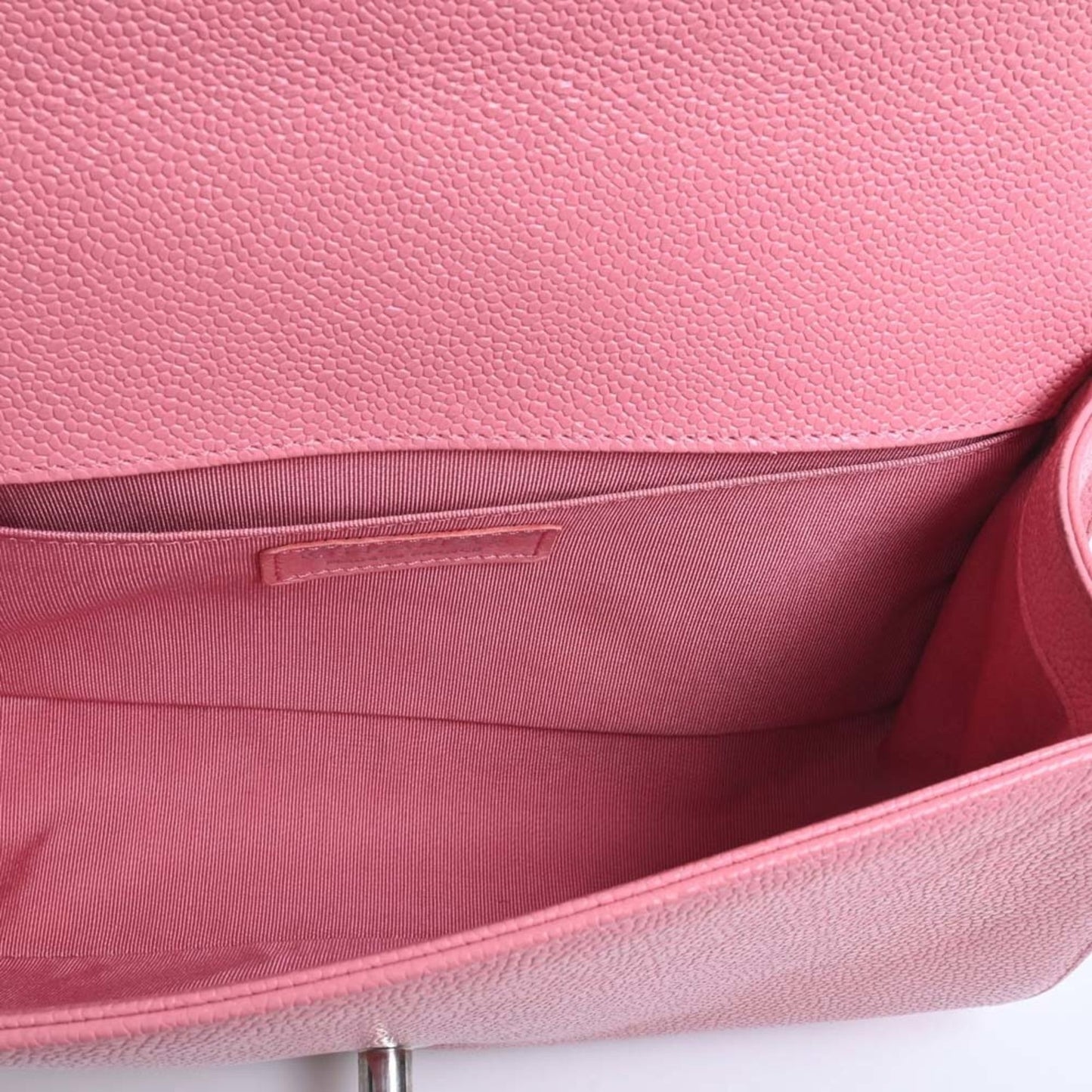 CHANEL Caviar Skin V Stitch Boy  Coco Mark Chain Shoulder Bag Pink Ladies