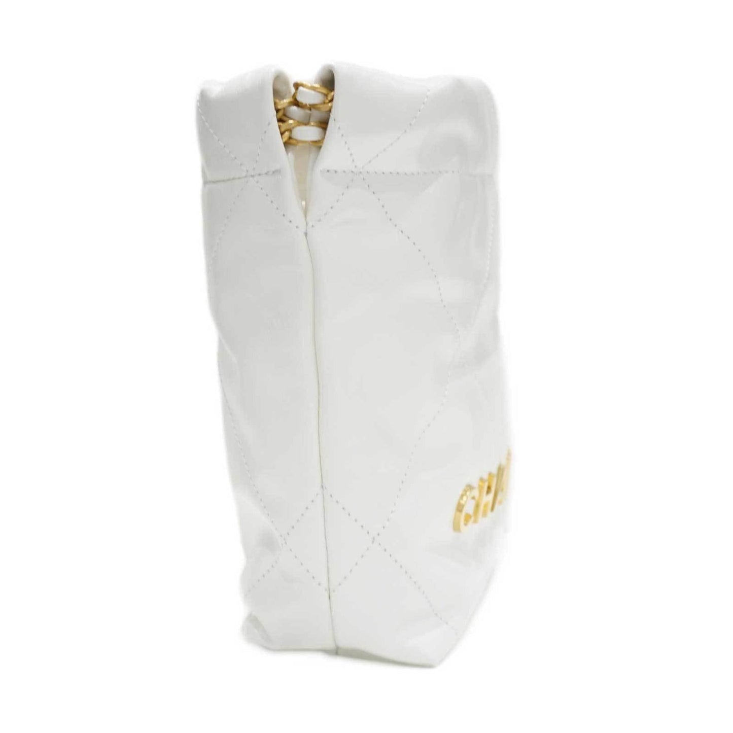 Luxury Chanel 22 Chain Shoulder Bag AS3980 White [G Chain] Calfskin Women's Men's