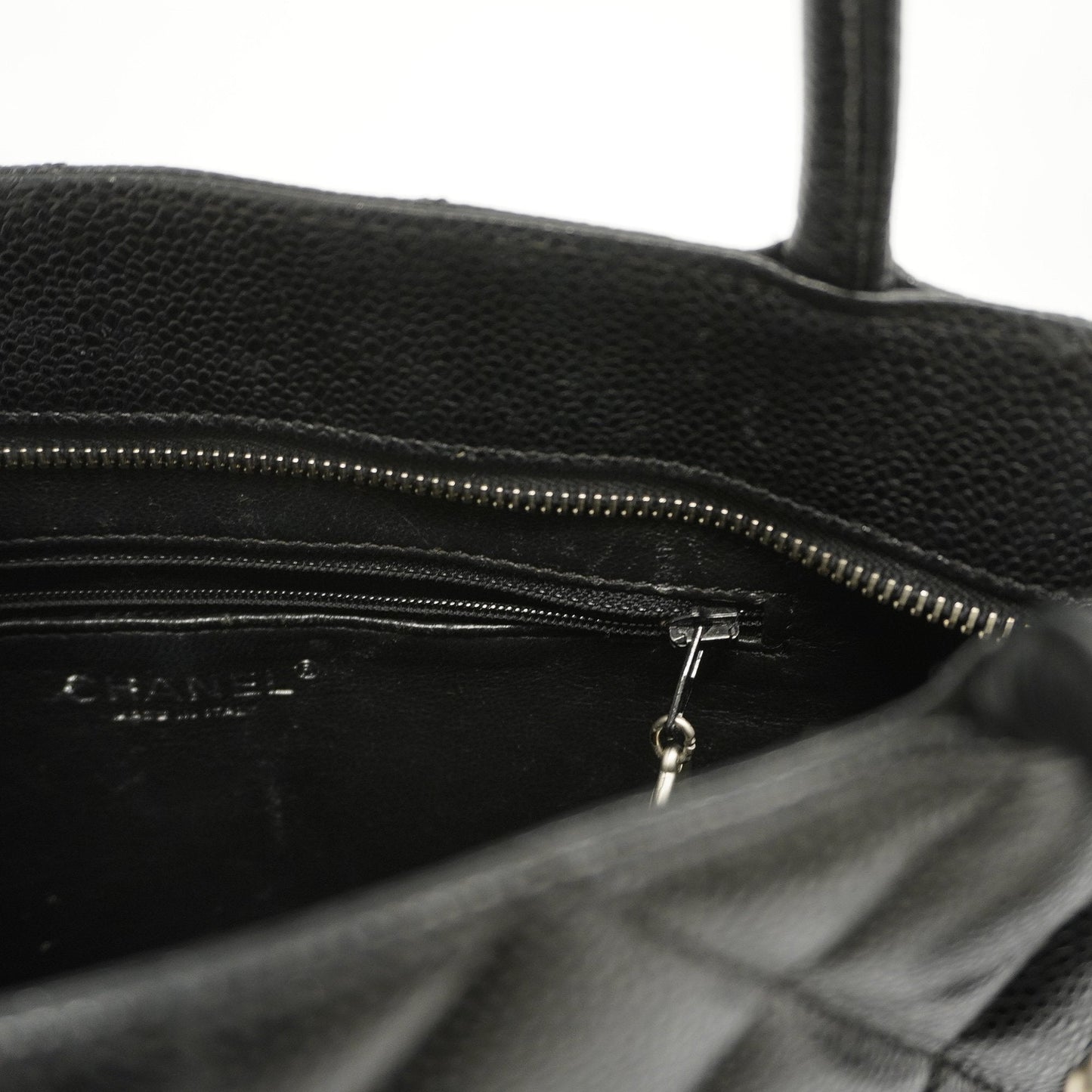 CHANEL  Reprint Tote Women's Caviar Leather Tote Bag Black