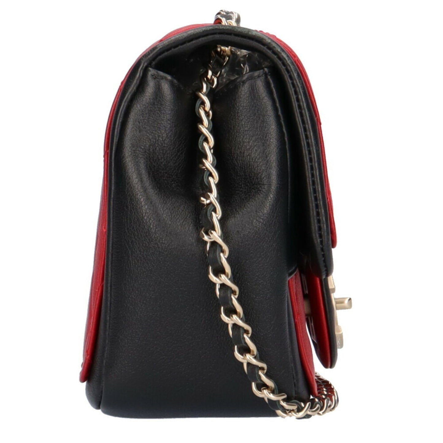 Luxury Chanel chain matelasse shoulder bag lambskin red ladies