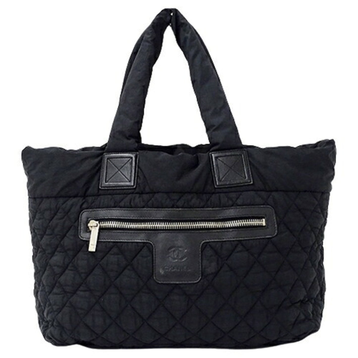 Luxury Chanel Bag Coco Coon Tote GM Women's Handbag Nylon Black Quilting
