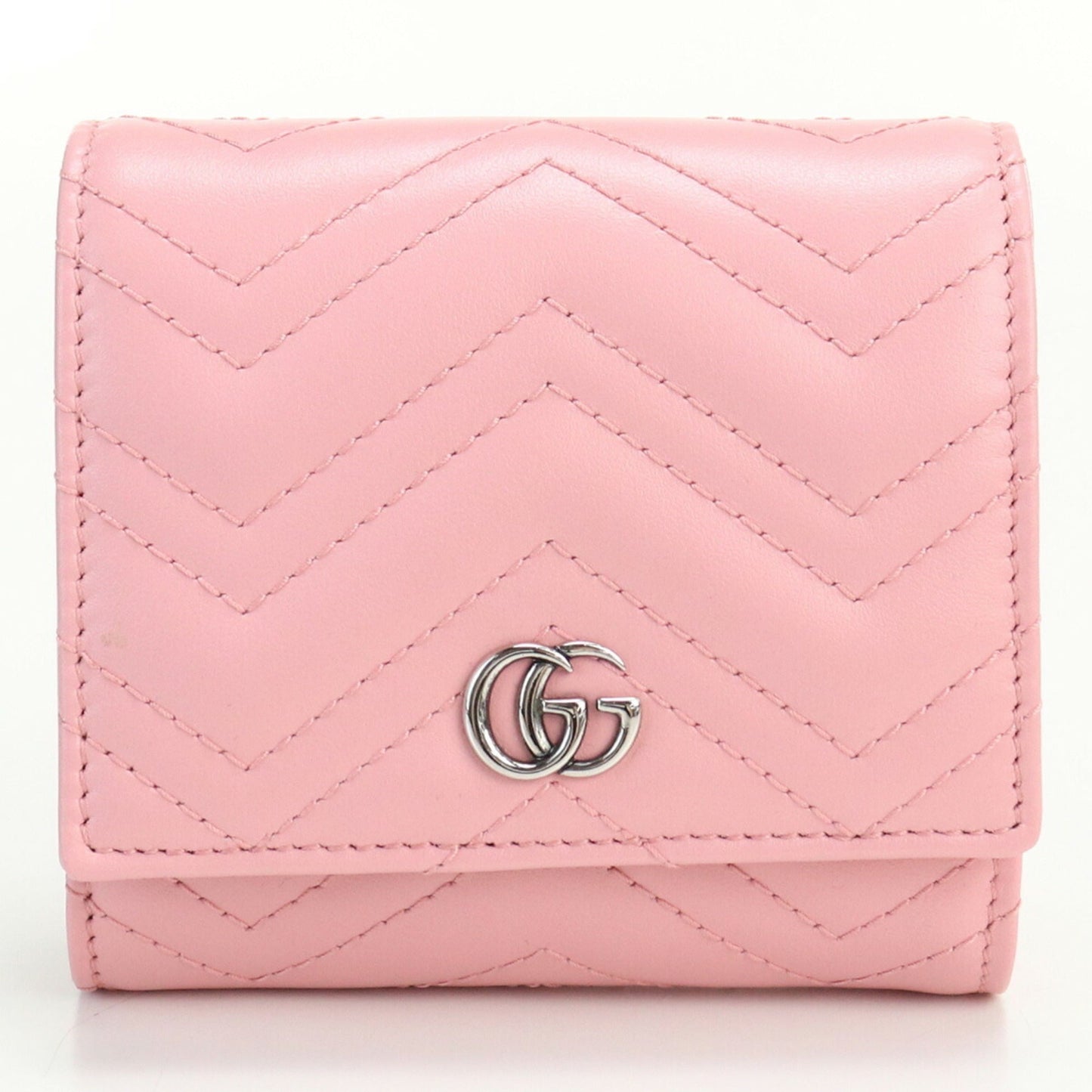 Luxury Gucci Bifold Wallet GG Marmont 598629 Leather Ladies