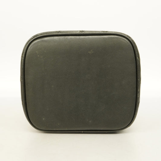 CHANEL  Bicolor Vanity Bag Women's Leather Vanity Bag Black