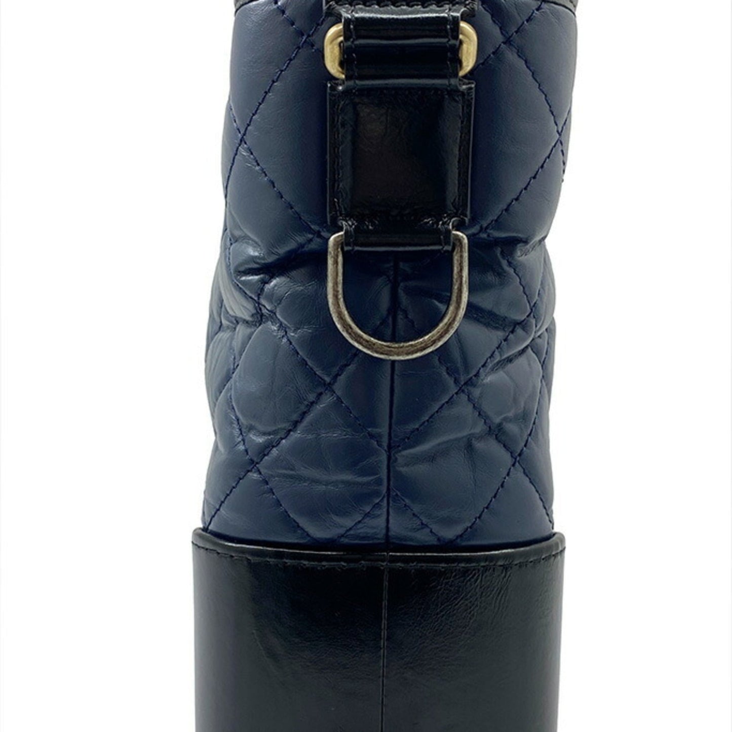 Luxury Chanel Gabriel Chain Shoulder Bag Medium Hobo Leather Navy Black Aged Calf Women Men Unisex 4WAY