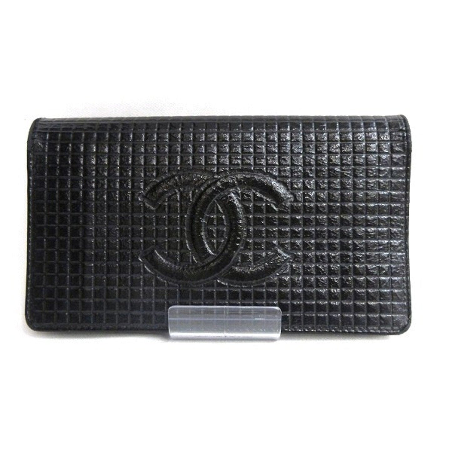 Luxury Chanel Micro Chocolate Bar Coco Mark Long Wallet 2 Fold Women's