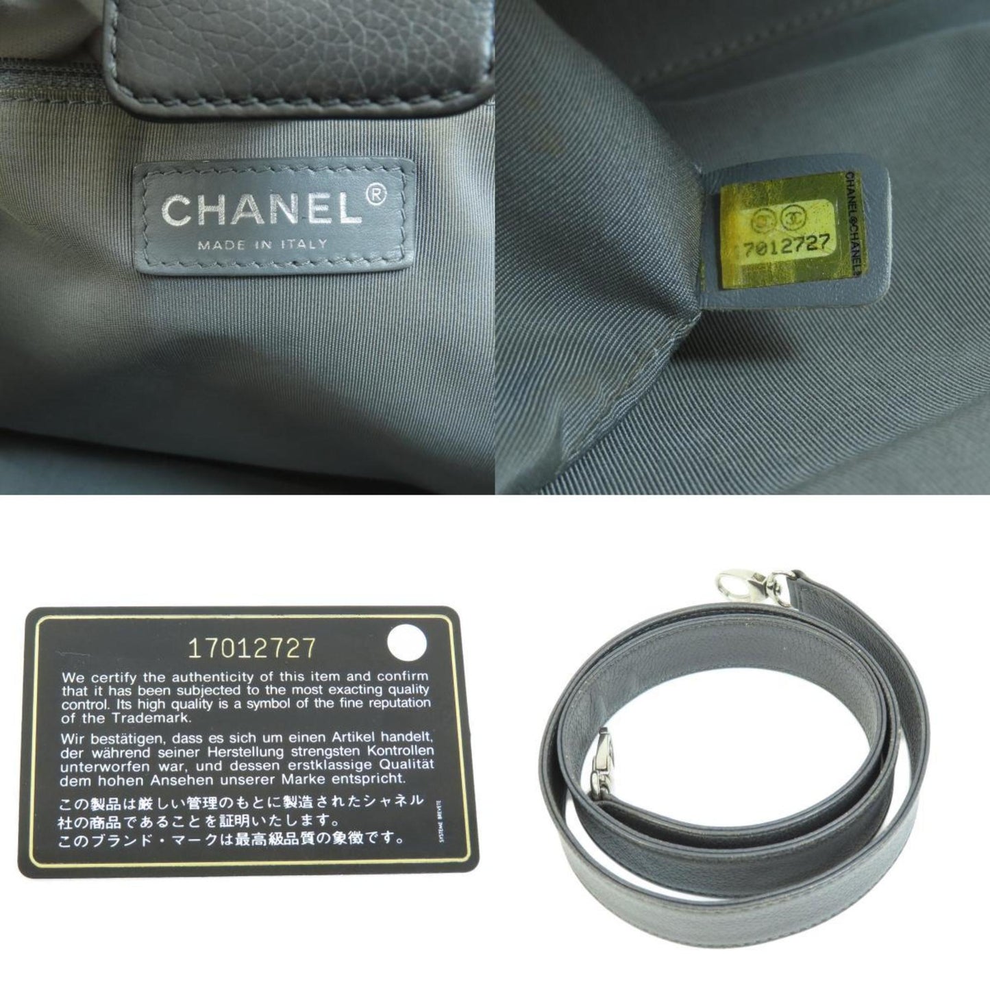 Luxury Chanel Cocomark Tote Bag Caviar Skin Women's