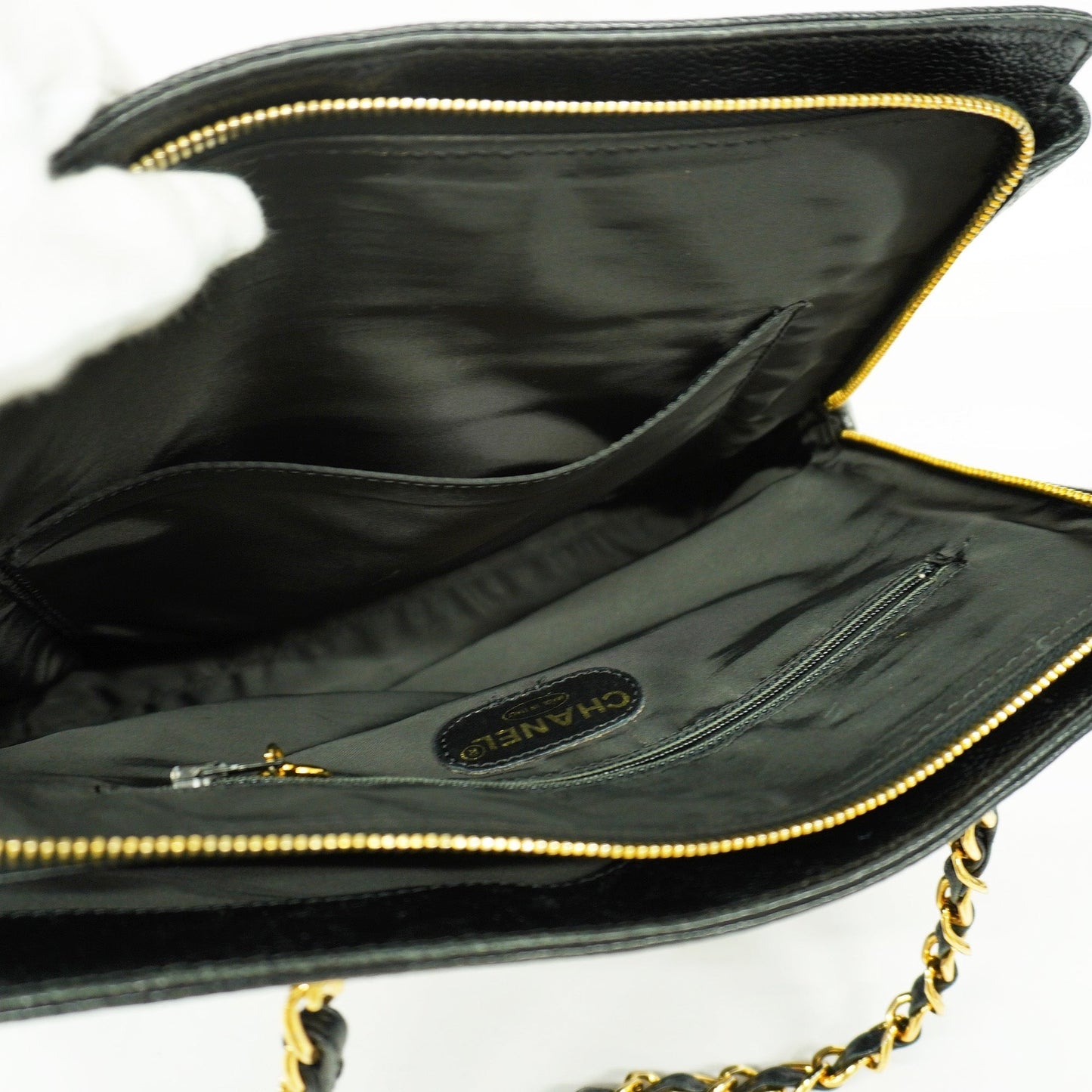 Luxury Chanel  Reprint Tote Women's Caviar Leather Bag Black