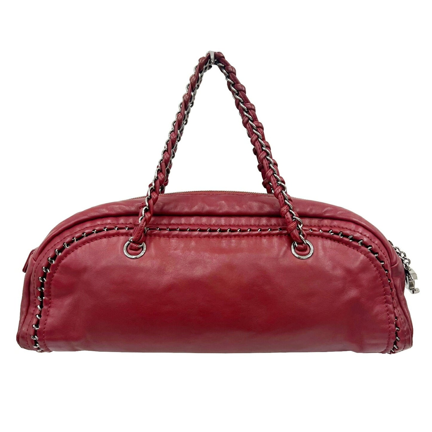 Luxury Chanel Luxury Line Bowling Bag Chain Shoulder Coco Mark Handbag A31575 Ladies Bordeaux 10s