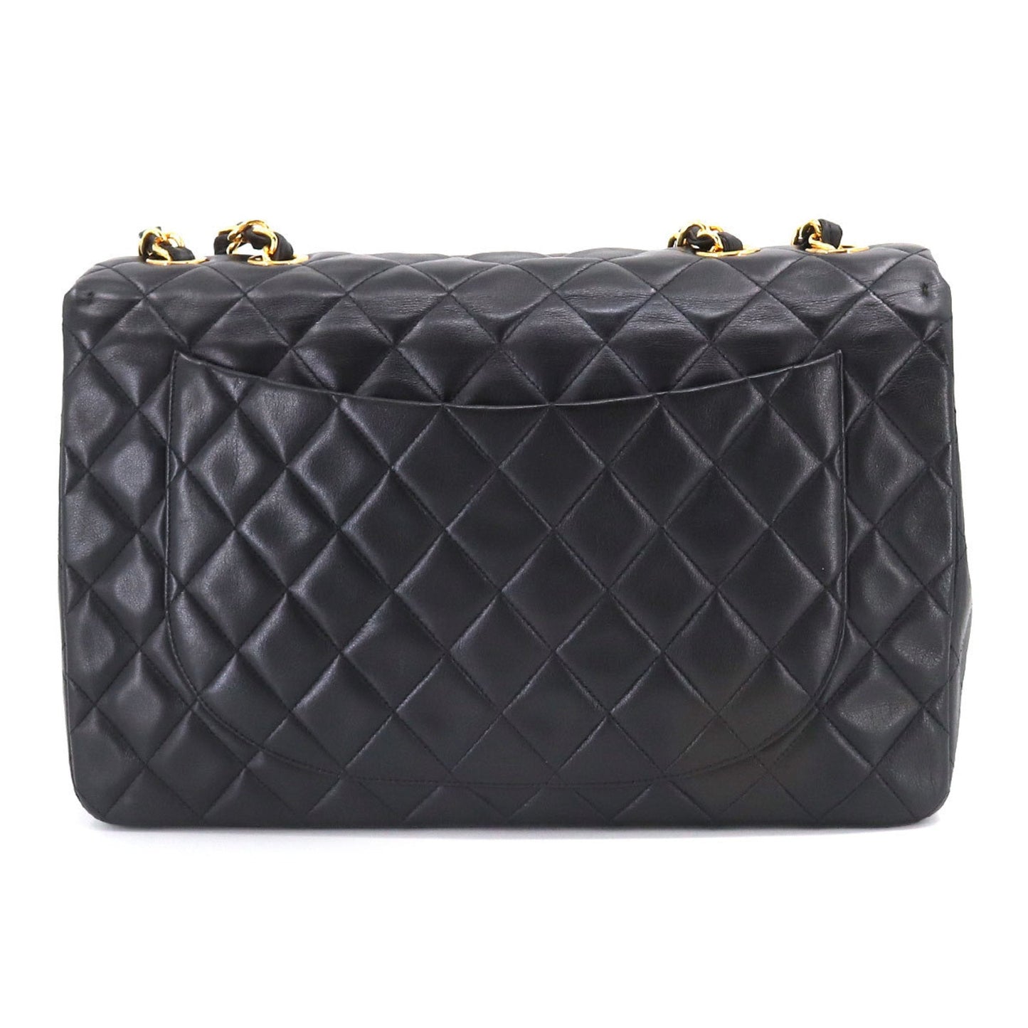 Luxury Chanel Decamato Matelasse 34 Chain Shoulder Bag Leather Black A01094 Vintage Gold Hardware