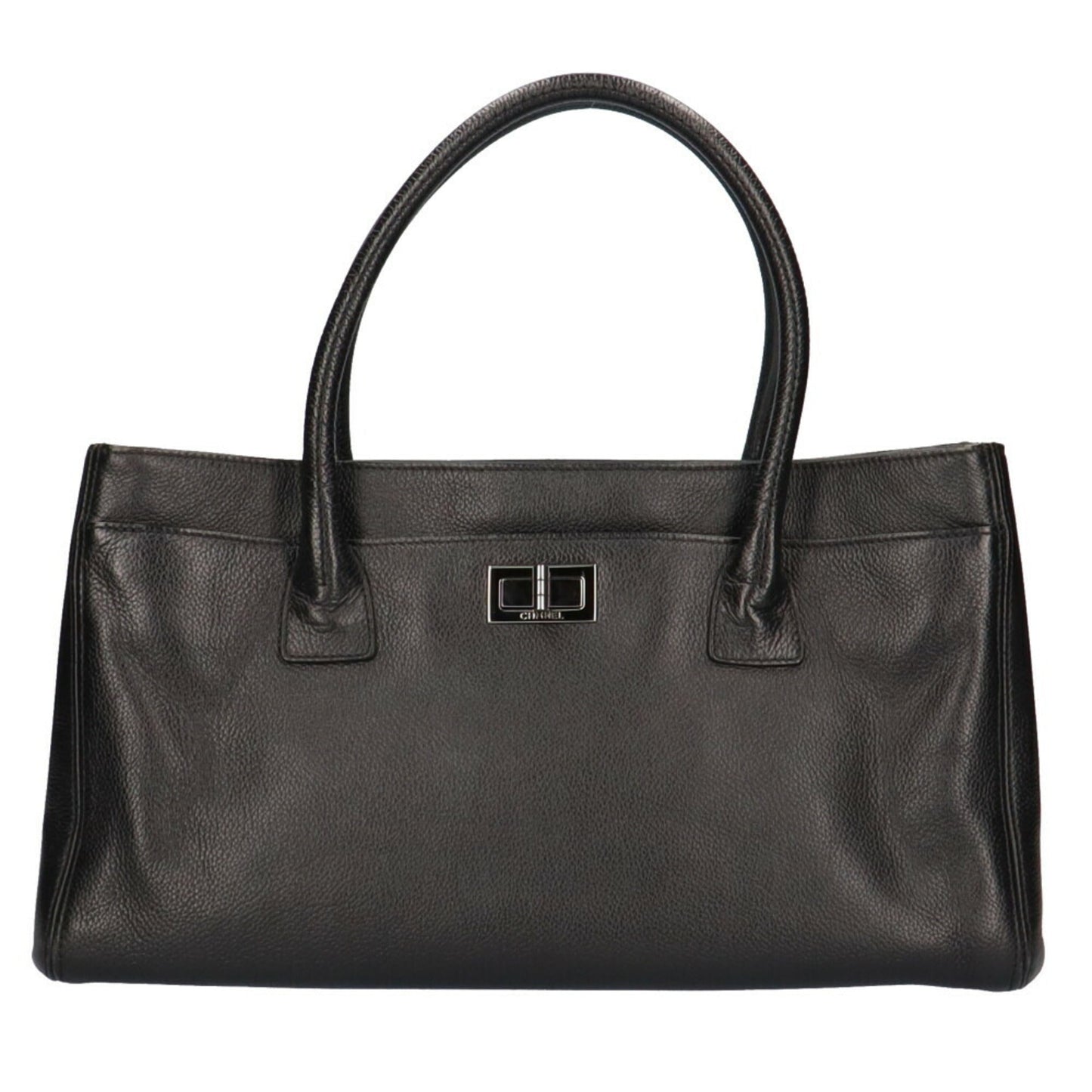Luxury Chanel executive tote bag calf black ladies