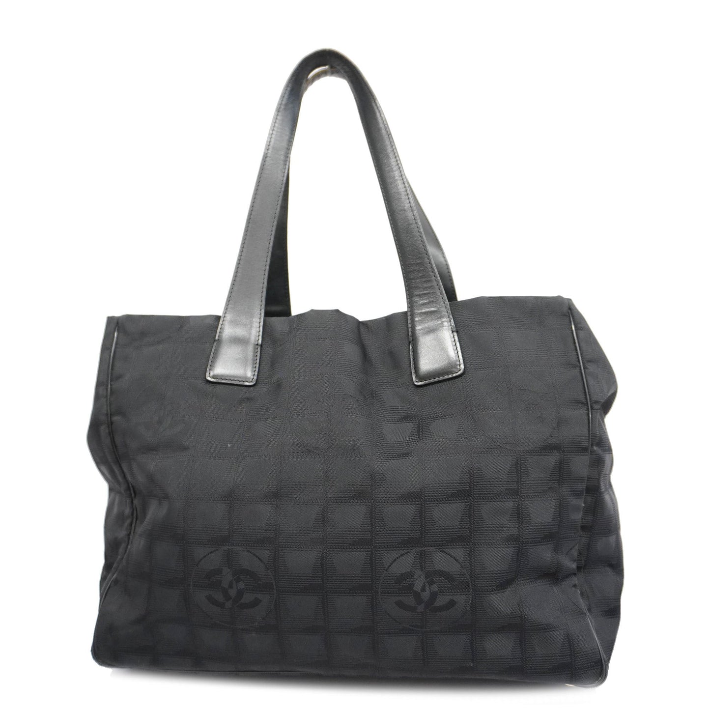 Luxury Chanel  New Travel Line Tote Bag Women's Nylon Canvas Tote Bag Black