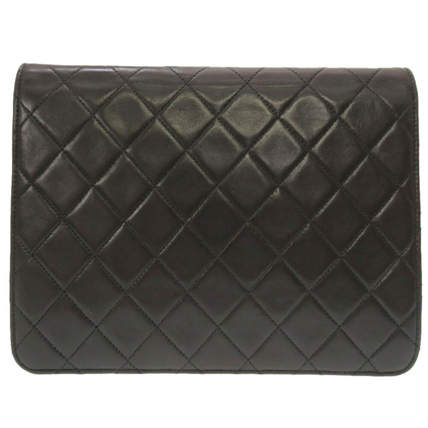 Luxury Chanel Lambskin Black Matelasse No. 3 Gold Chain Shoulder Bag