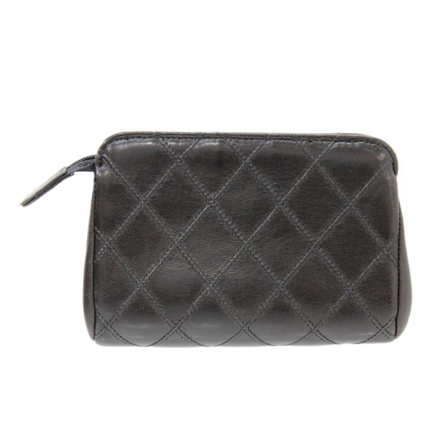 Luxury Chanel pouch matelasse black GC card hologram