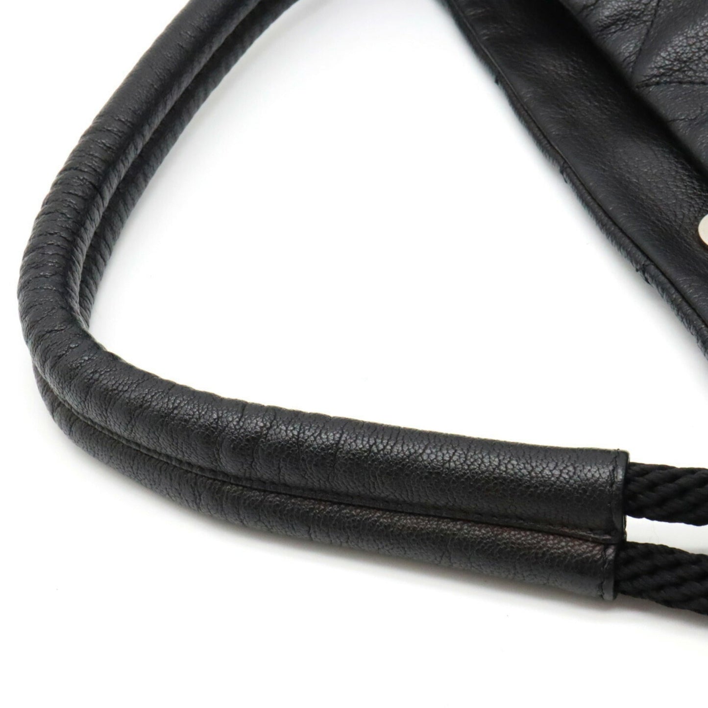Luxury Chanel Matelasse Coco Mark Shoulder Bag Leather Black