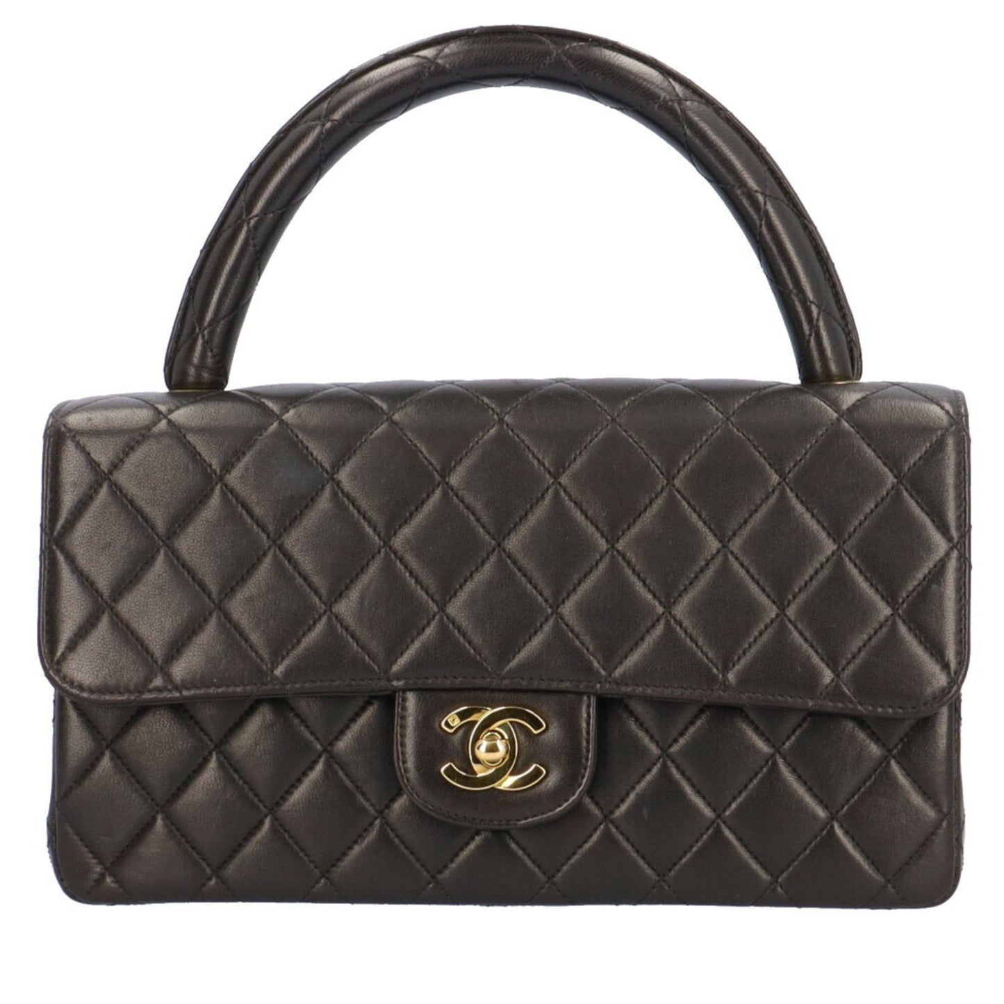 Luxury Chanel Bag Cocomark Matelasse Handbag Lambskin Black Women's