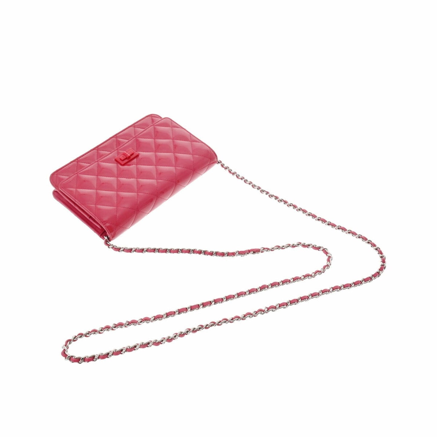 Luxury Chanel matelasse chain 2.55 pink ladies enamel