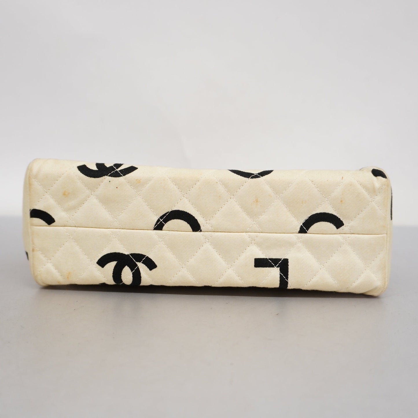CHANEL  Matelasse Women's Canvas Handbag White