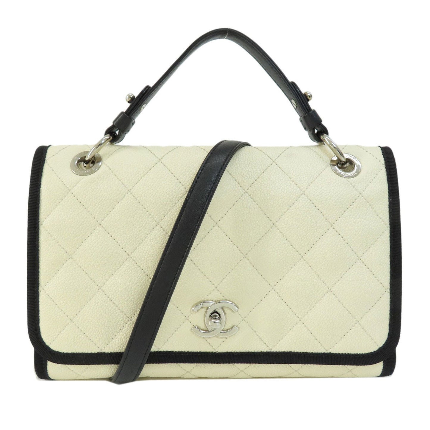 Luxury Chanel Matelasse Shoulder Bag Caviar Skin Women's