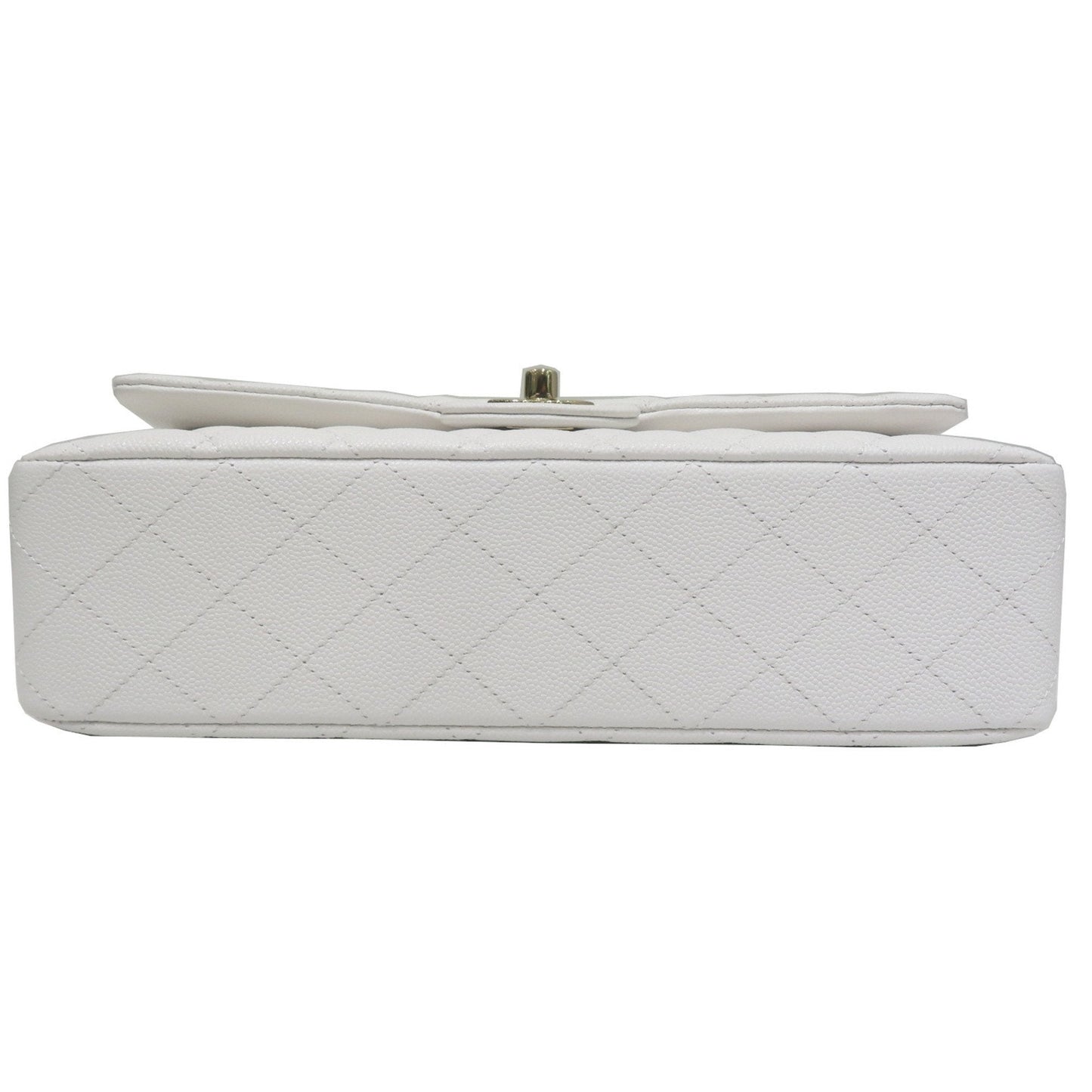 CHANEL Classic Flap Bag Shoulder White SG Hardware Caviar Skin Women's Men's