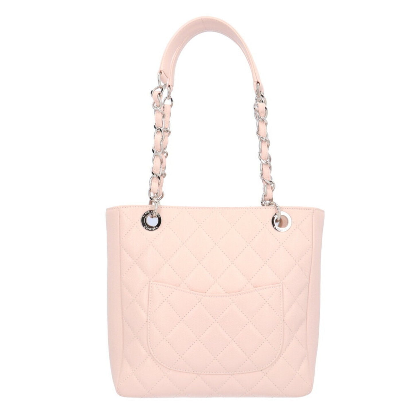 Luxury Chanel Chain Tote Bag Caviar Skin Pink Ladies