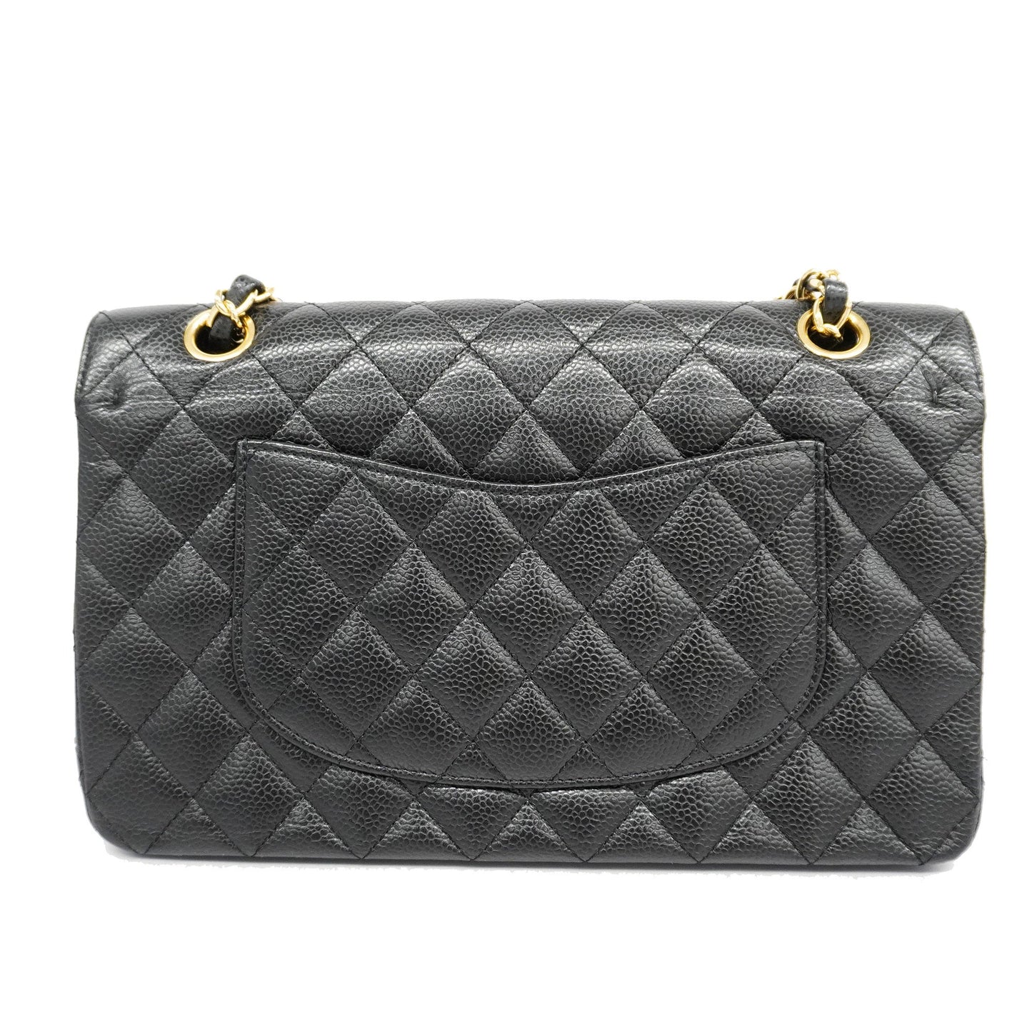 CHANEL  Matelasse W Flap W Chain Women's Leather Shoulder Bag Black