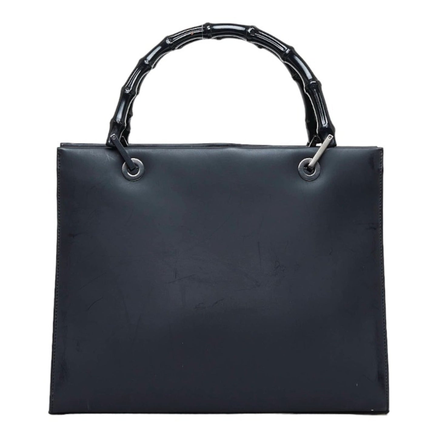 Luxury Gucci Bamboo Handbag Tote Bag 0021016 Black Leather Ladies