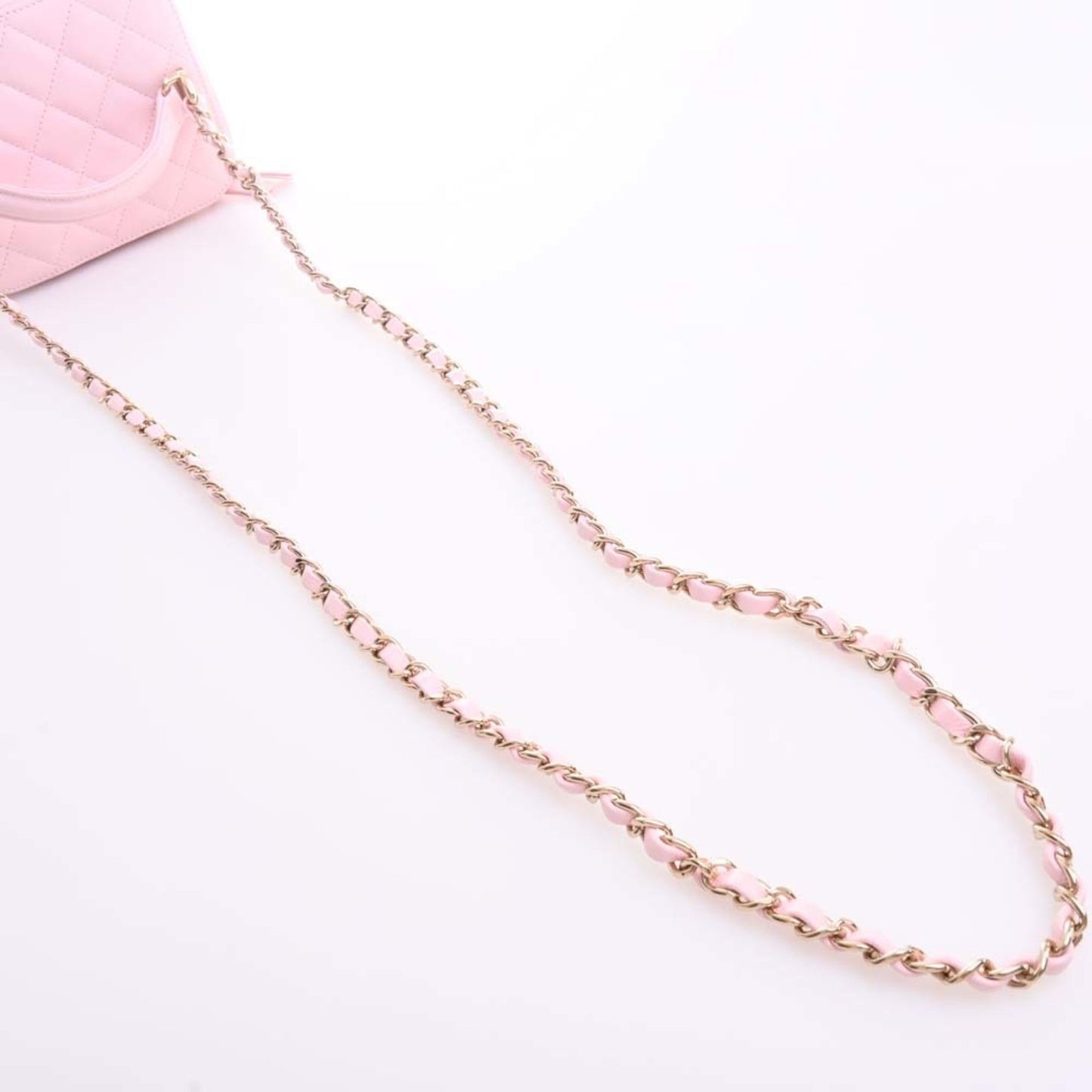 Luxury Chanel Caviar Skin Matelasse Coco Mark Small Vanity Bag Shoulder Pink Ladies