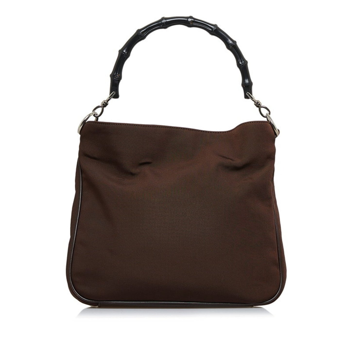 Luxury Gucci Bamboo Handbag One Shoulder Bag 001 1638 Brown Black Nylon Leather Ladies