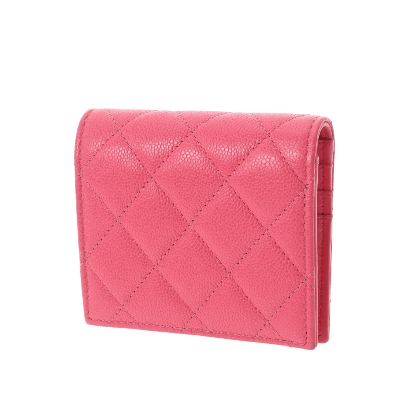 Luxury Chanel matelasse pink ladies caviar skin folio wallet