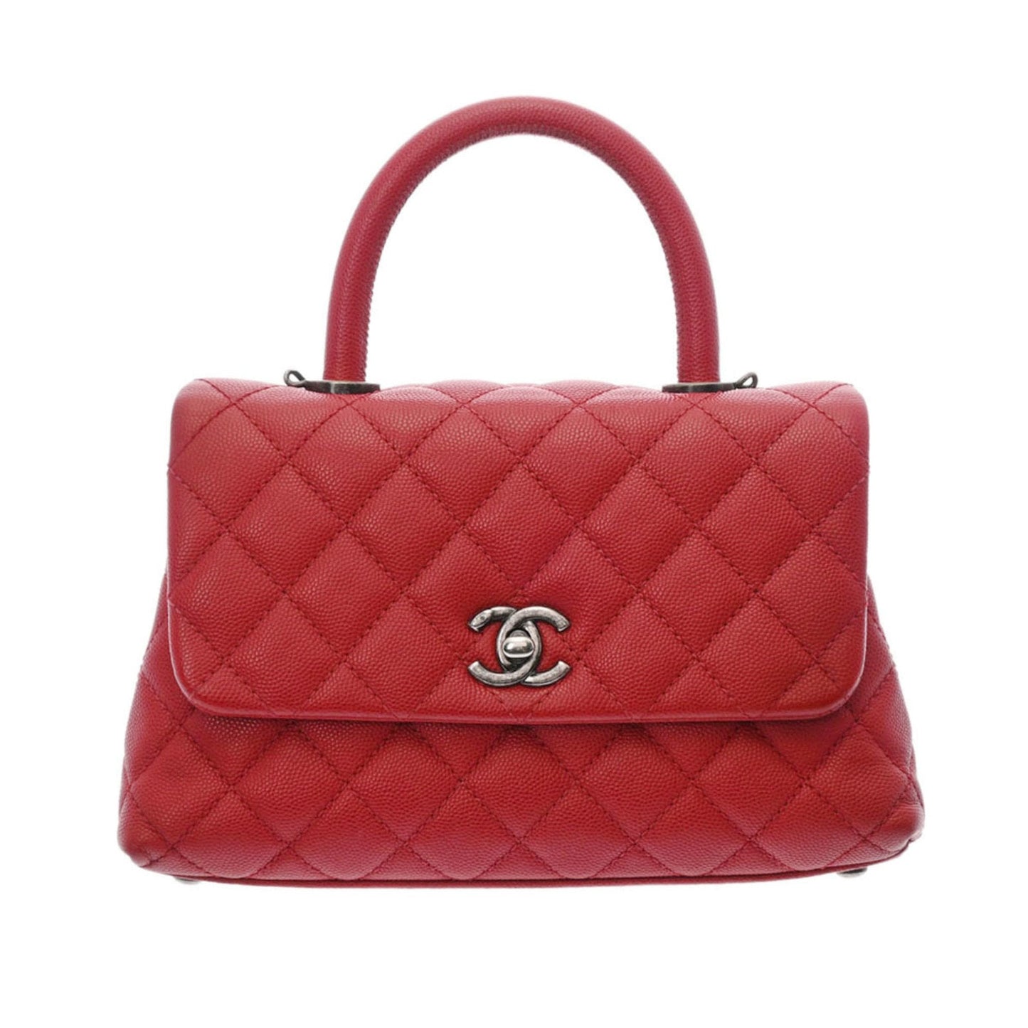 Luxury Chanel matelasse XS red tone A92990 ladies caviar skin bag