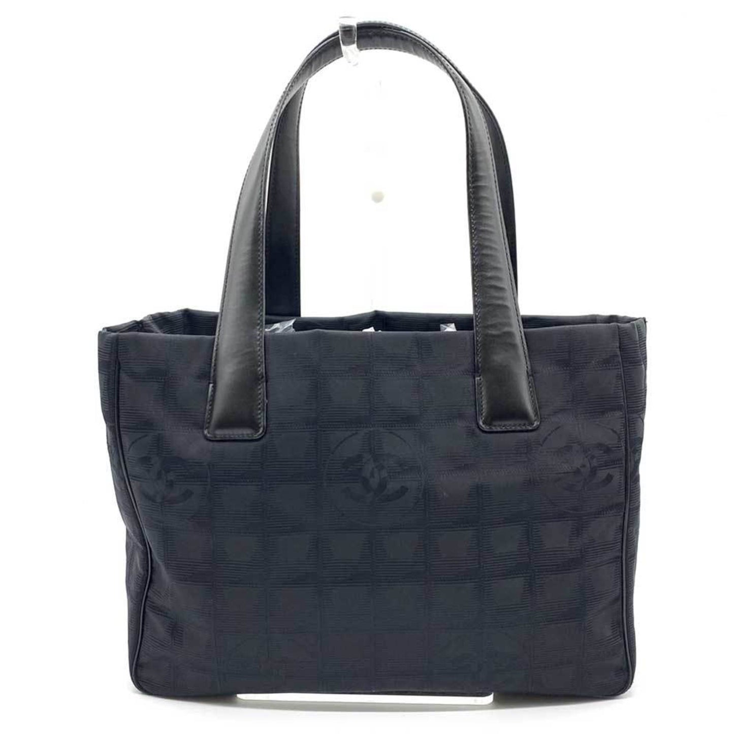 Luxury Chanel Bag New Line Tote PM Black Champagne Handbag Ladies Nylon Canvas x Leather A20457