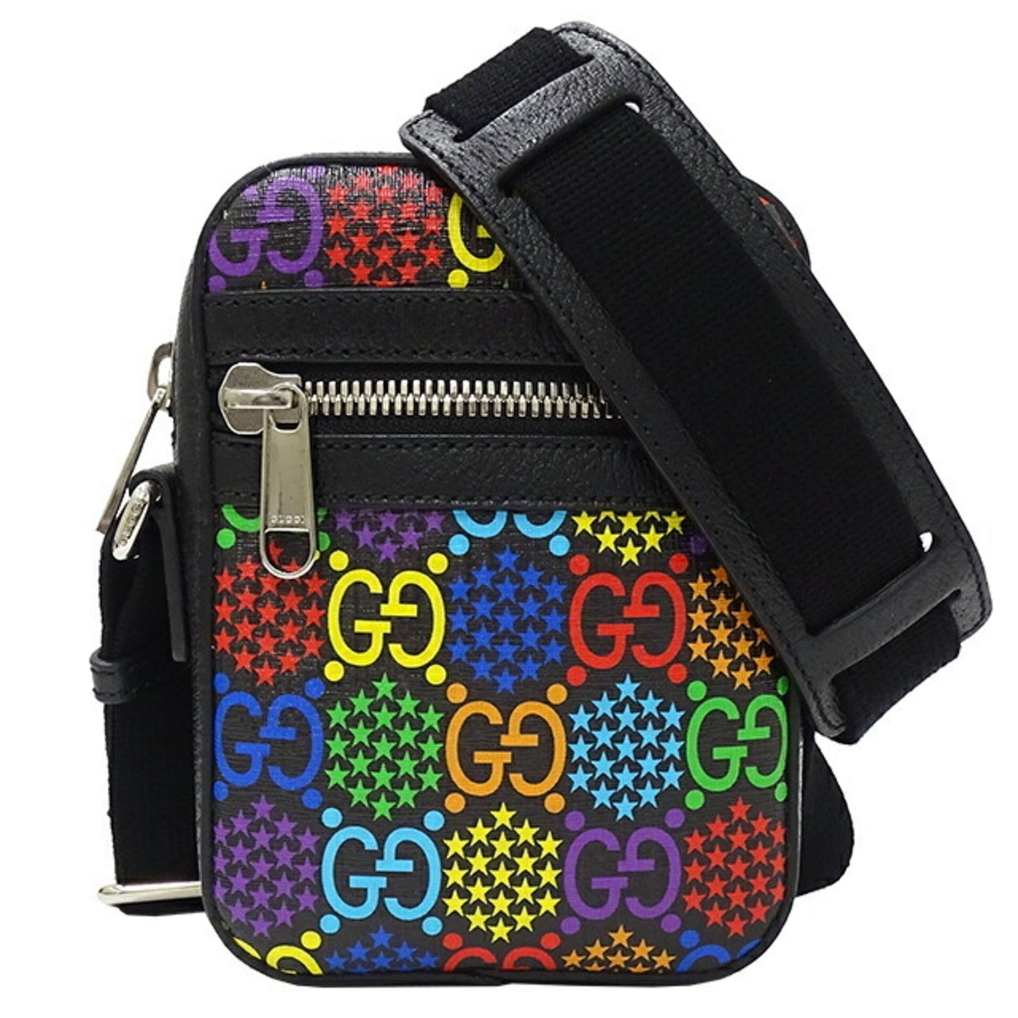 Luxury Gucci Trending 2025 bag ladies men's psychedelic shoulder black multicolor
