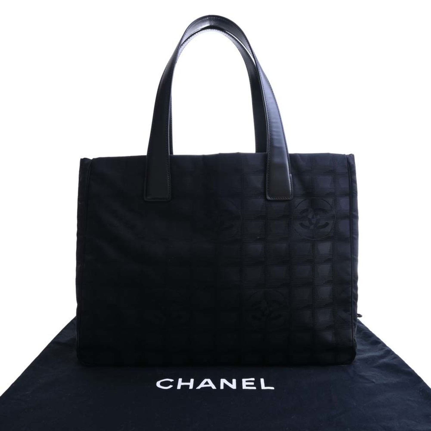Luxury Chanel Nylon New Line MM Tote Bag Black Ladies
