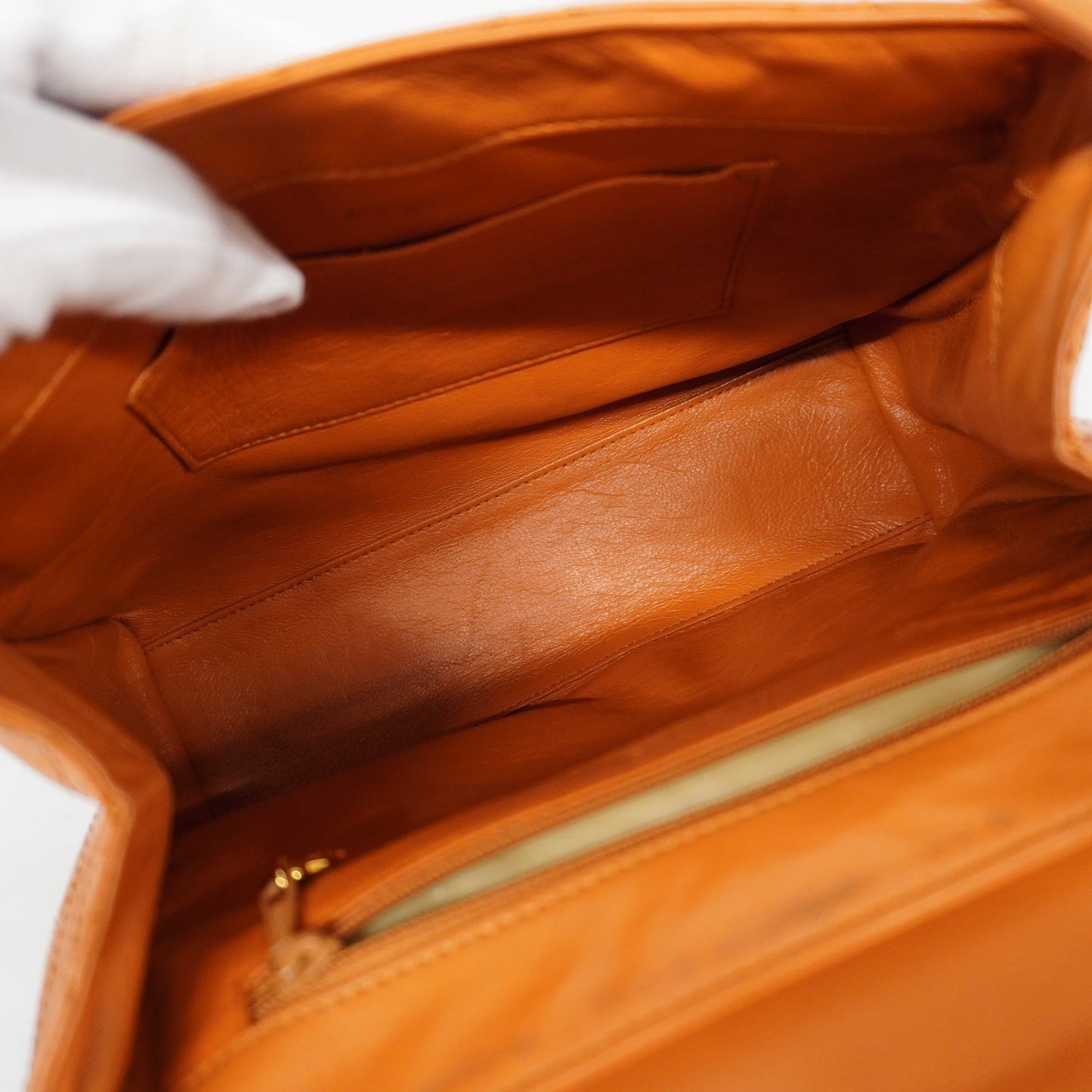 Luxury Chanel  Matelasse Women's Leather Handbag Orange