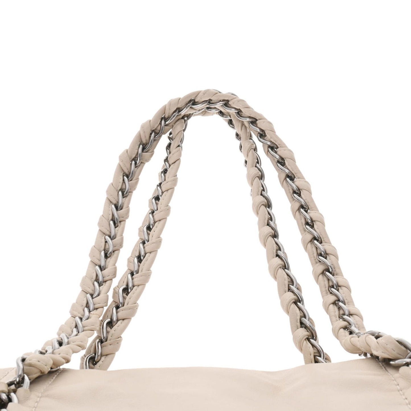Luxury Chanel luxury line chain bag beige A31574 ladies leather tote