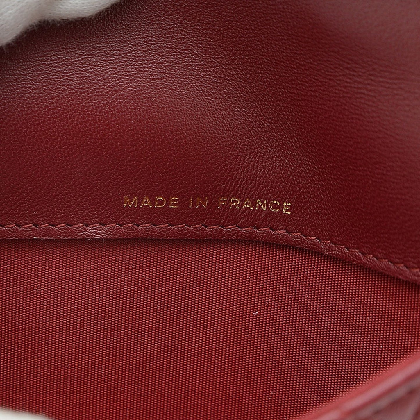 Chanel Matelasse Flap Coin Purse Chain Pouch Lambskin Bordeaux AP2200