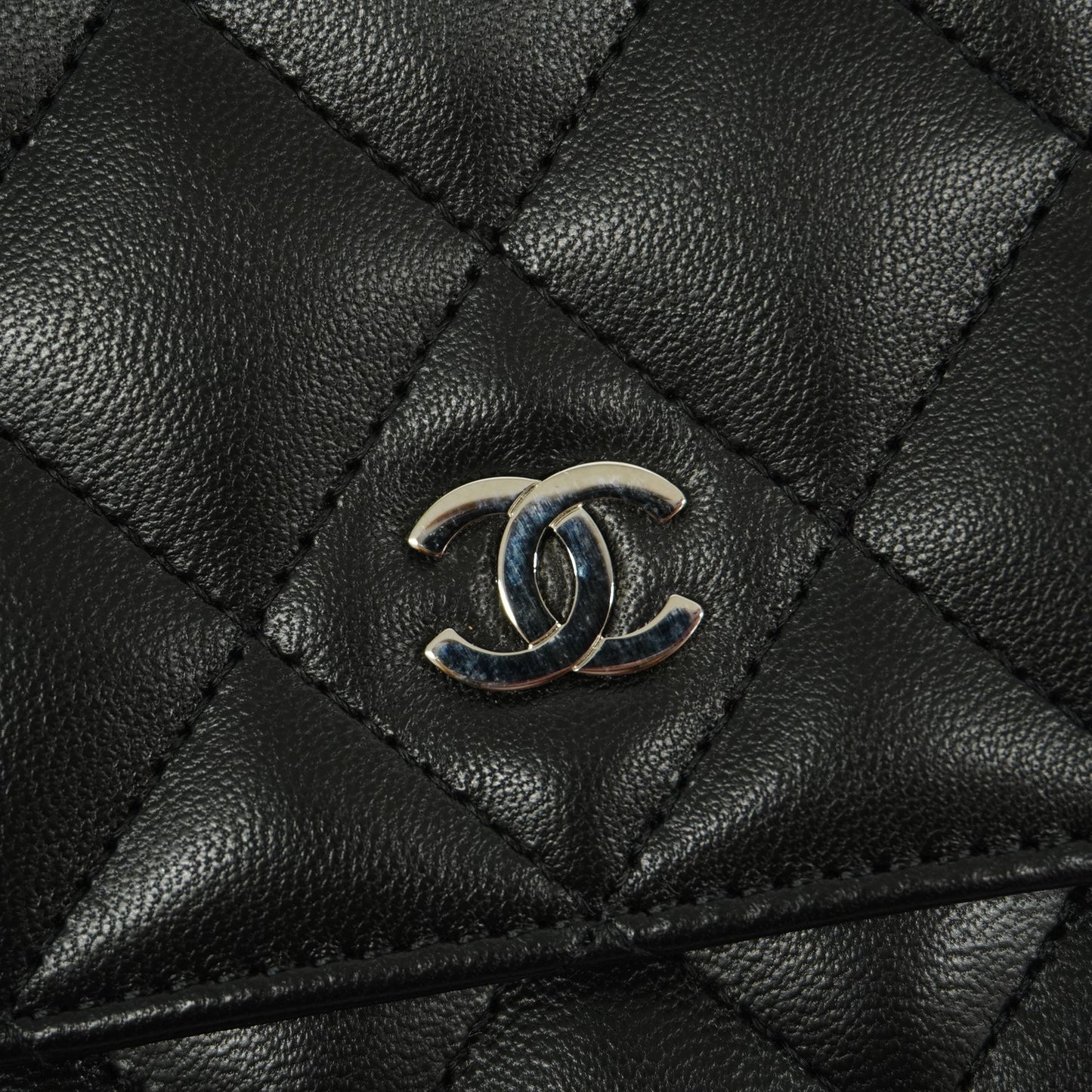 CHANEL  Matelasse Chain Shoulder Gold Hardware Women's Lambskin Black