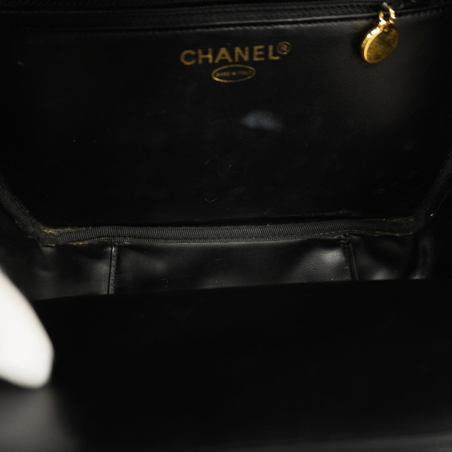 CHANEL  2WAY Bag Women's Caviar Leather Handbag,Shoulder Bag Black