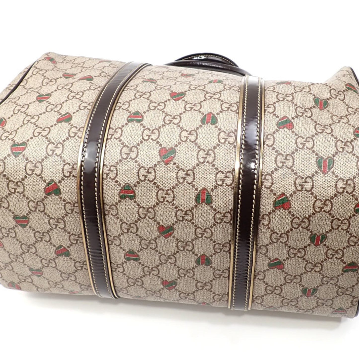 Luxury Gucci Trending 2025 Boston Bag GG Supreme Women's Beige Brown PVC Patent Leather 193603 Hand Plus