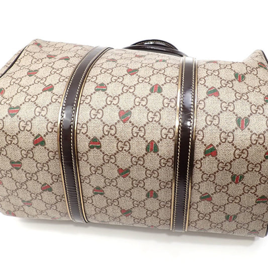 Luxury Gucci Trending 2025 Boston Bag GG Supreme Women's Beige Brown PVC Patent Leather 193603 Hand Plus