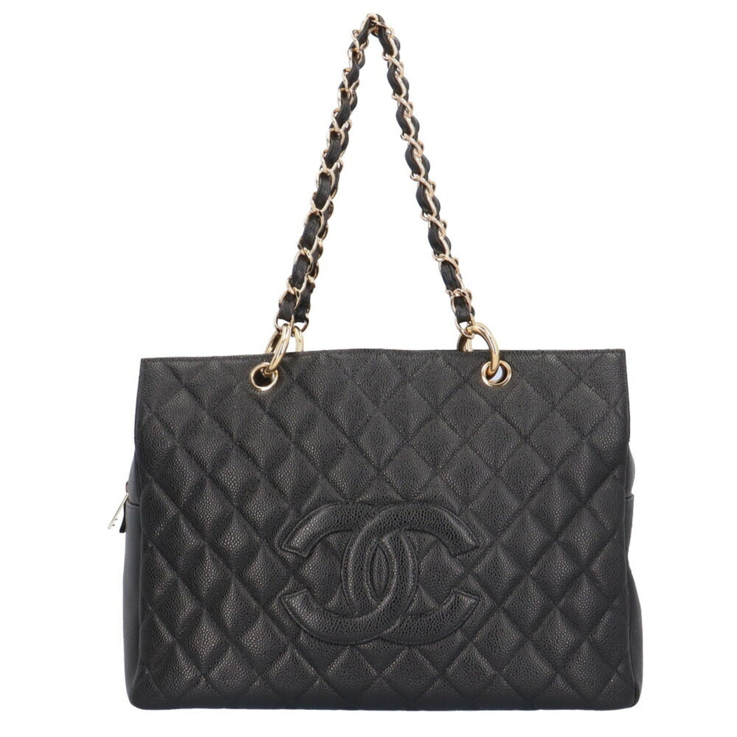 Luxury Chanel chain matelasse shoulder bag caviar skin black ladies