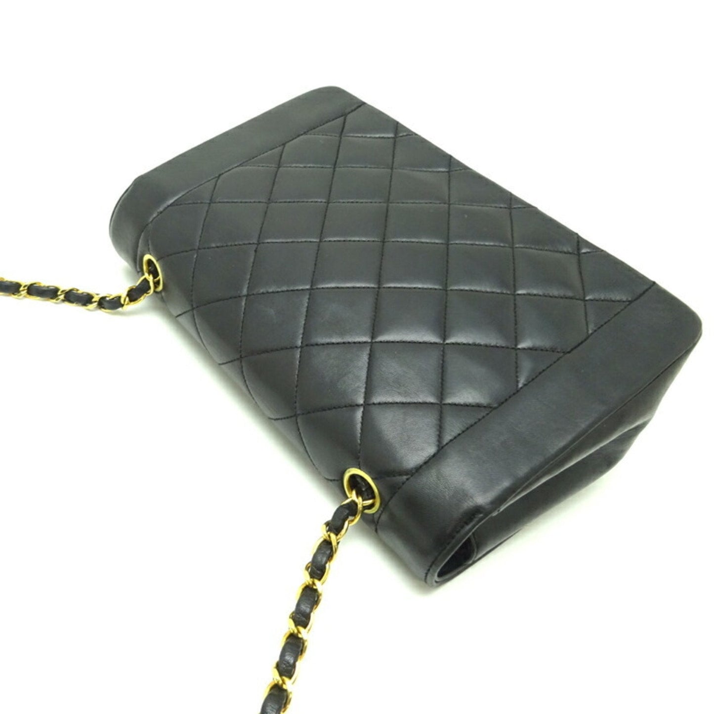 Luxury Chanel Matelasse Diana 25 Chain Shoulder Women's Bag A01165 Lambskin Noir [Black]